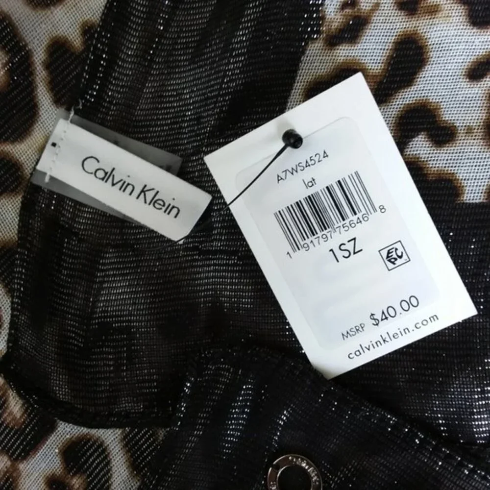 Calvin Klein Leopard Print Scarf
